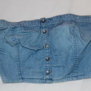 Denim Jean Garage Tube Top
